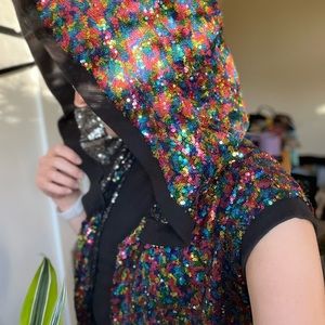 Dolls Kill Sequin Duster Glitter Rave